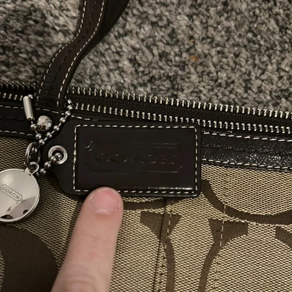 Coach Tan and Brown Signature Tote Bag - Picture 2 of 5